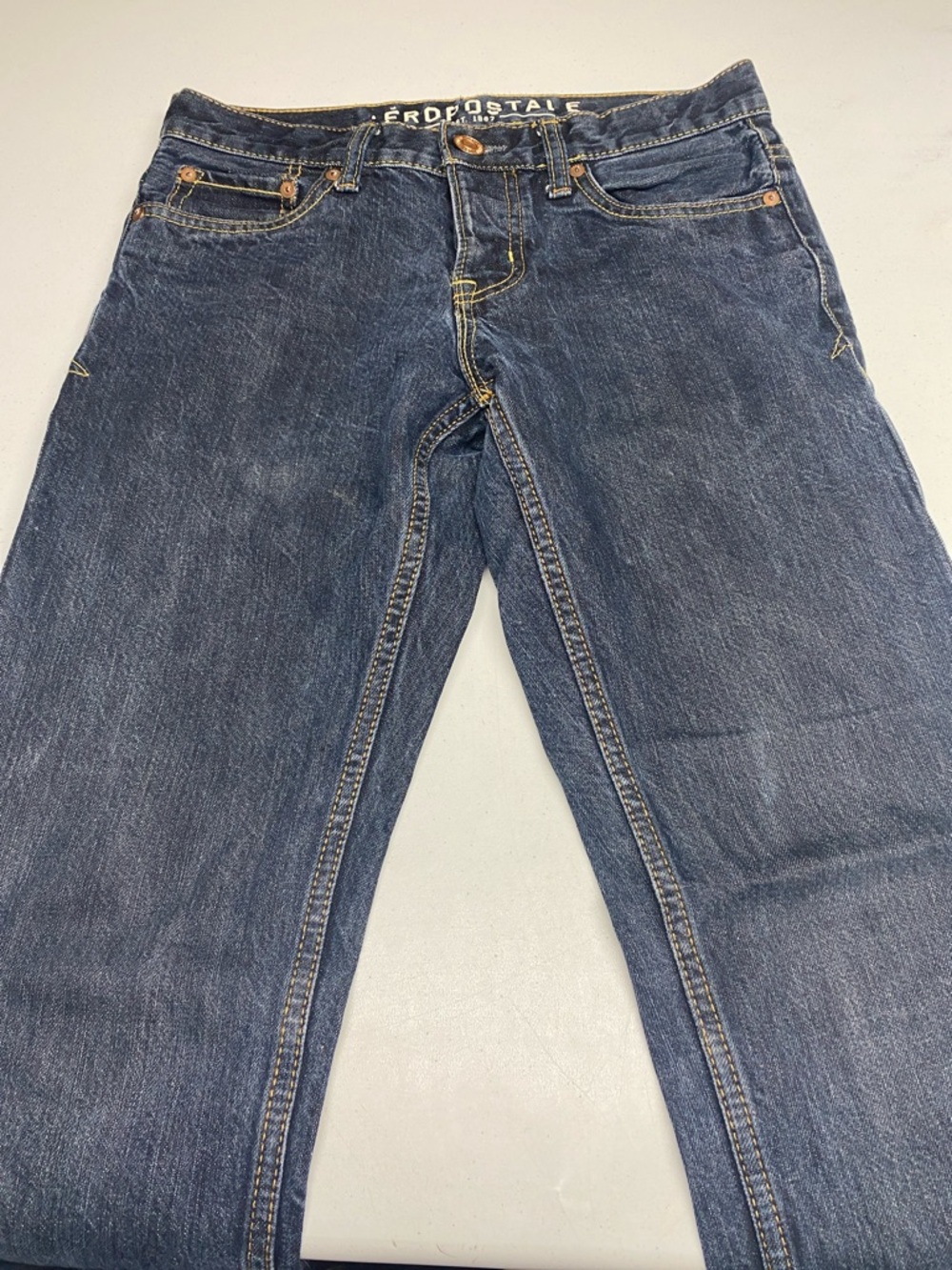 Aeropostale Women's Dark Indigo Straight Leg Jeans